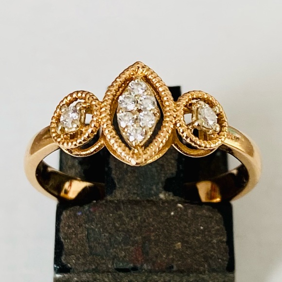 18k gold & diamonds ring - Picture 1 of 6